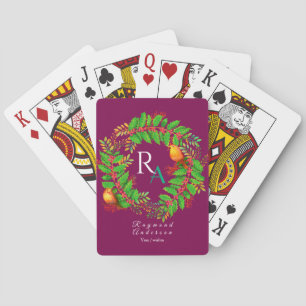 Weihnachtswein Monogram Spielkarten