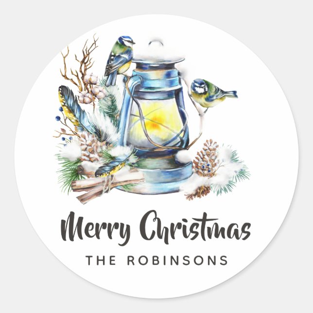 Weihnachtswein Runder Aufkleber (Vorderseite)