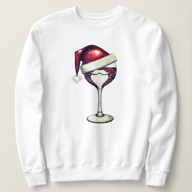 Weihnachtswein Shirt Santa Weinkultur und Erde (Design vorne)