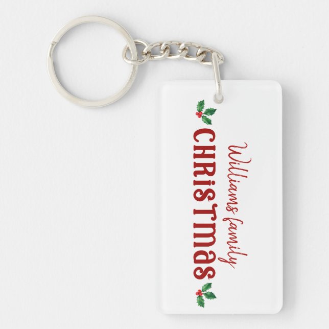 Weihnachtswein und Rot heilig Schlüsselanhänger (Vorderseite)