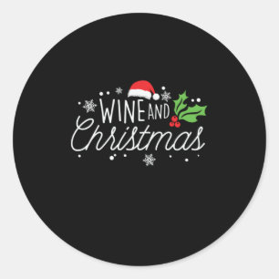 Weihnachtswein und Weihnachten Runder Aufkleber