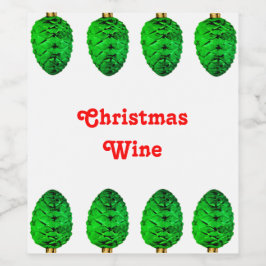 Weihnachtsweinflasche Weinetikett