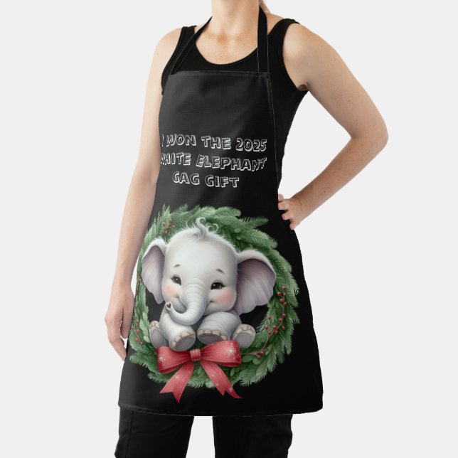 Weihnachtsweiße Elephant Gag Geschenk Schürze (InSitu)