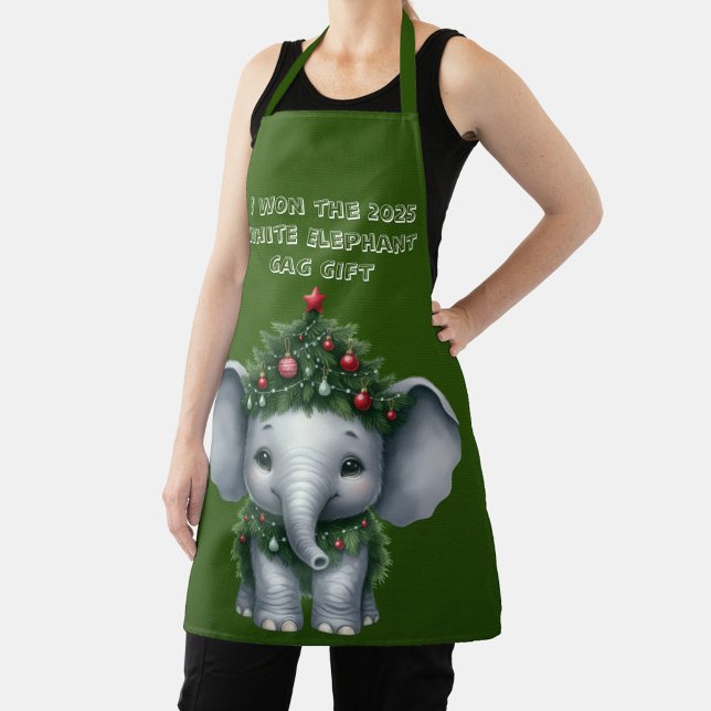 Weihnachtsweiße Elephant Gag Geschenk Schürze (Von Creator hochgeladen)