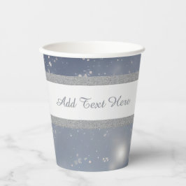 Weihnachtsweiße Schneeflocken Pappbecher