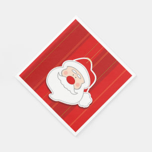 Weihnachtsweiße Standardserviette/-weihnachtsmann Serviette