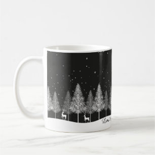Weihnachtsweißer Becher Kaffeetasse