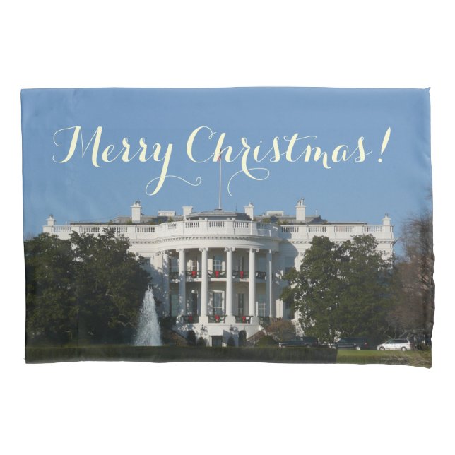 Weihnachtsweißhaus Kissenbezug (Vorderseite)