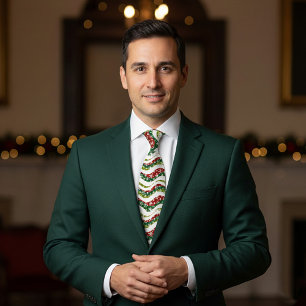 Weihnachtswellen und Schneeflocken Krawatte