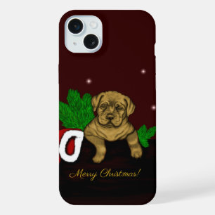 Weihnachtswelpe iPhone 15 Plus Hülle