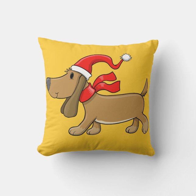 WeihnachtsWelpe "Oscar" Kissen (Vorderseite)