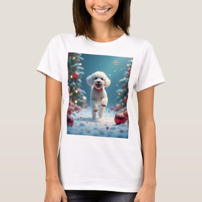 Weihnachtswelpen T-Shirt (Vorderseite)