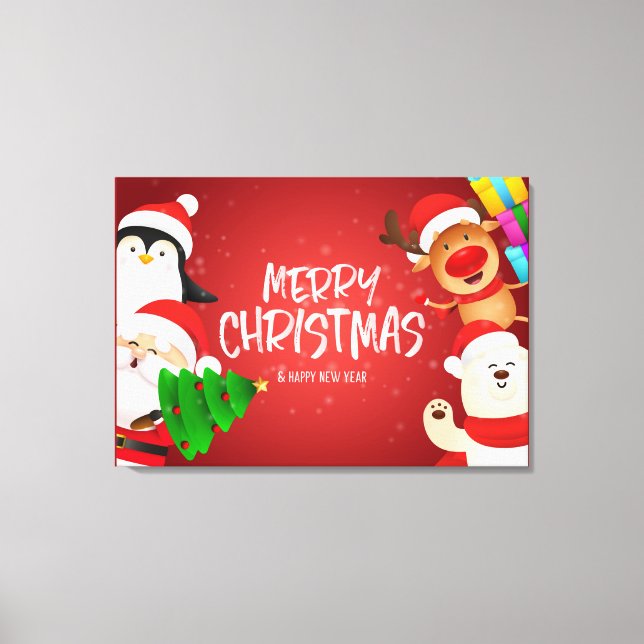 Weihnachtswerbung Leinwanddruck (Vorderseite)