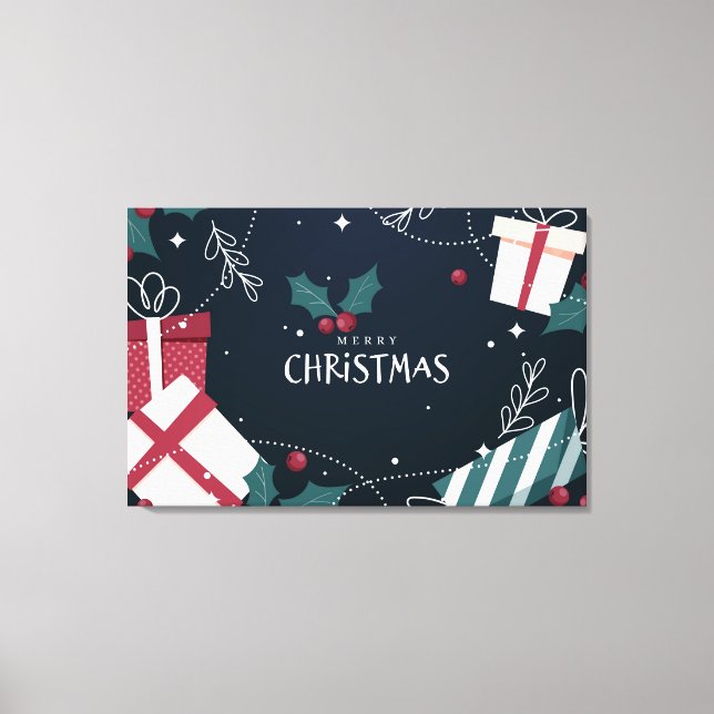 Weihnachtswerbung Leinwanddruck (Vorderseite)