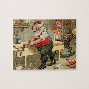 Weihnachtswerkstatt des alten Weihnachtsmanns