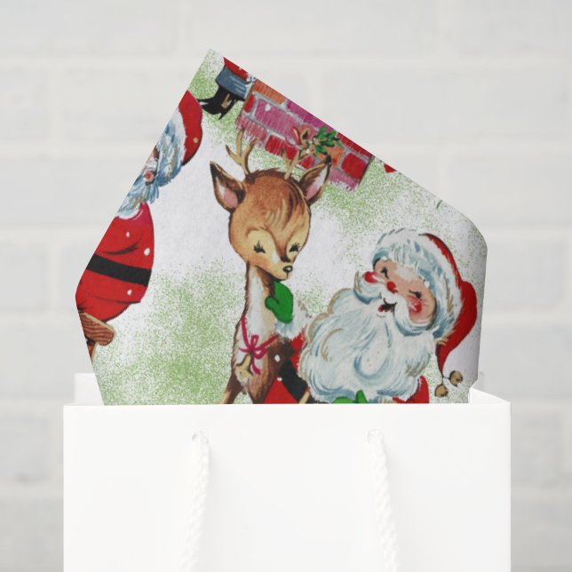 Weihnachtswerkstatt des Weihnachtsmanns Seidenpapier (Geschenktüte)