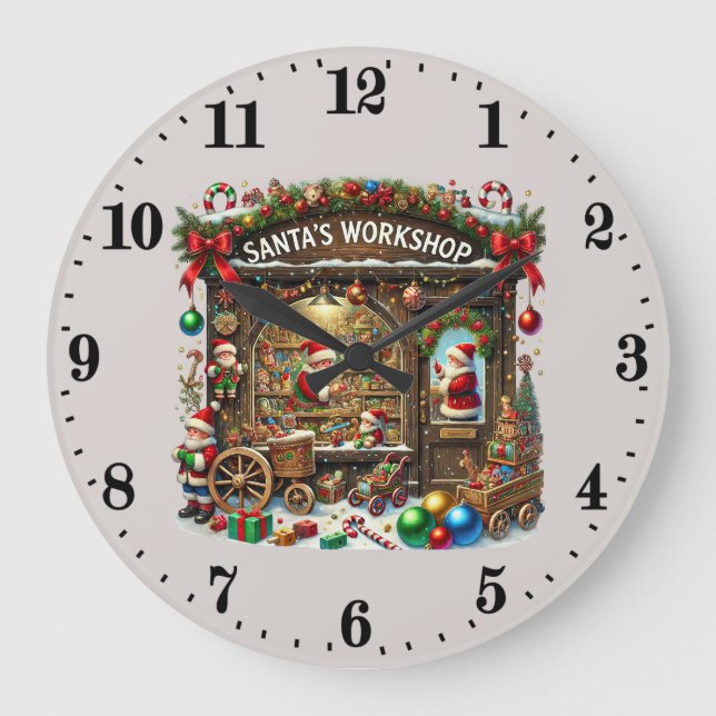 Weihnachtswerkstatt Große Wanduhr (Vorderseite)