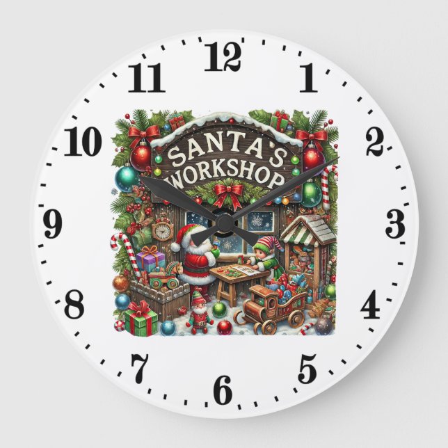 Weihnachtswerkstatt Große Wanduhr (Vorderseite)