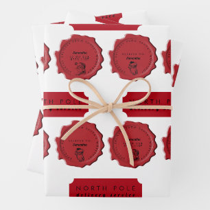 Weihnachtswerkstatt Individuelle Name Weihnachtsfe Geschenkpapier Set