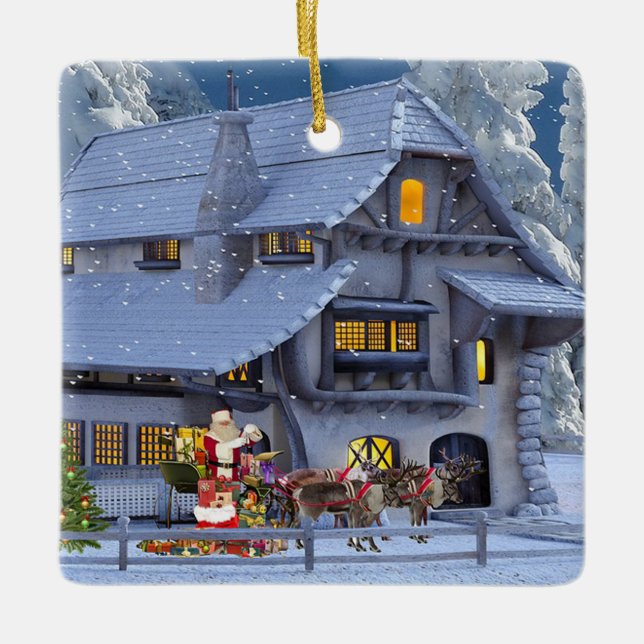 Weihnachtswerkstatt Keramikornament (Vorderseite)