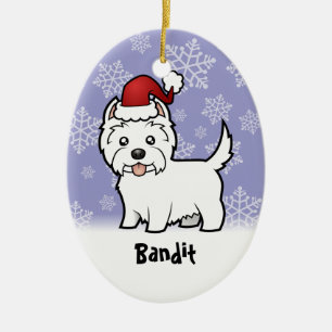 Weihnachtswesthochland weißes Terrier (addieren Keramik Ornament