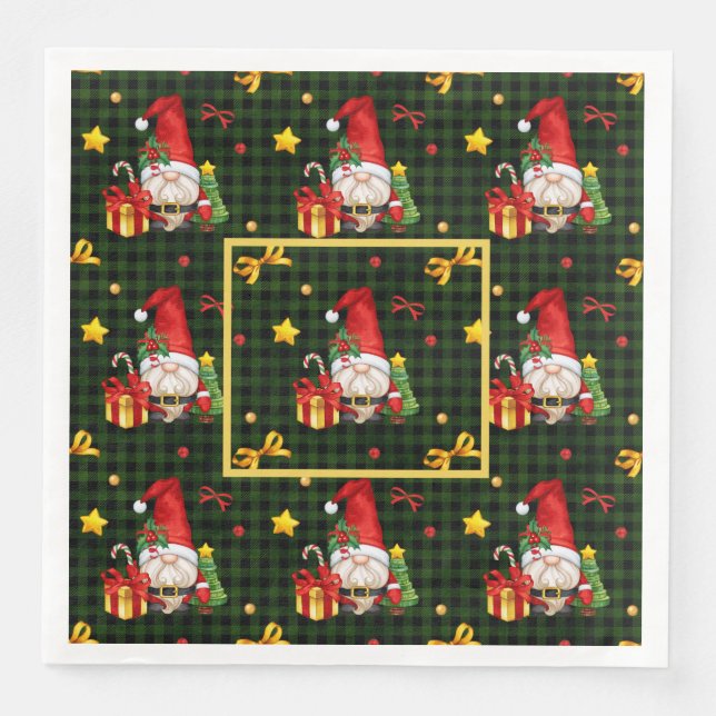 Weihnachtswichtel Serviette (Vorderseite)