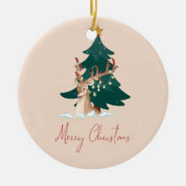 Weihnachtswild Keramik Ornament