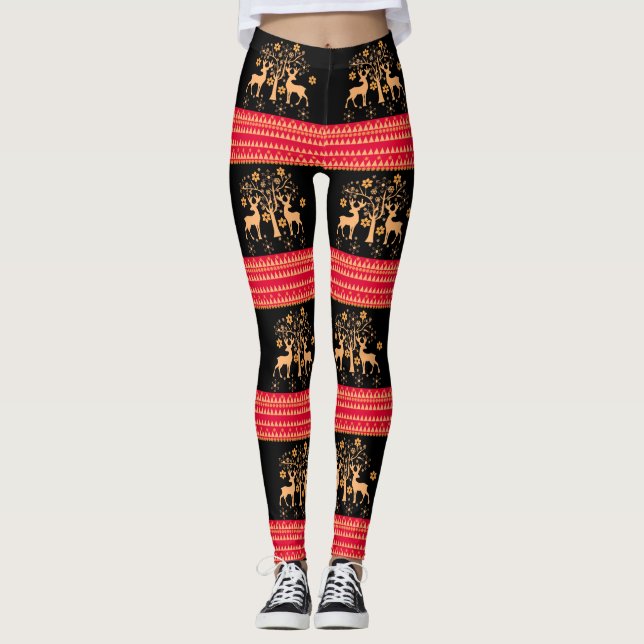 Weihnachtswild Leggings (Vorderseite)