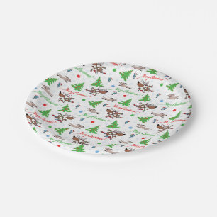 Weihnachtswild Pappteller