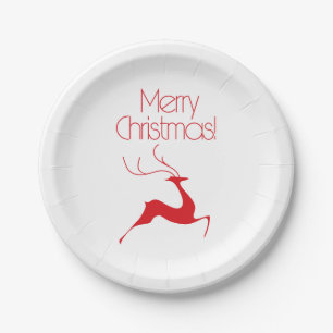 Weihnachtswild Pappteller