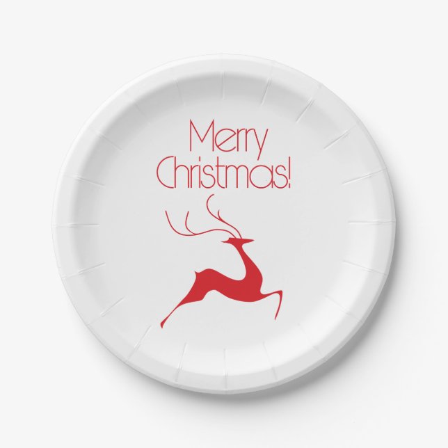 Weihnachtswild Pappteller (Vorderseite)