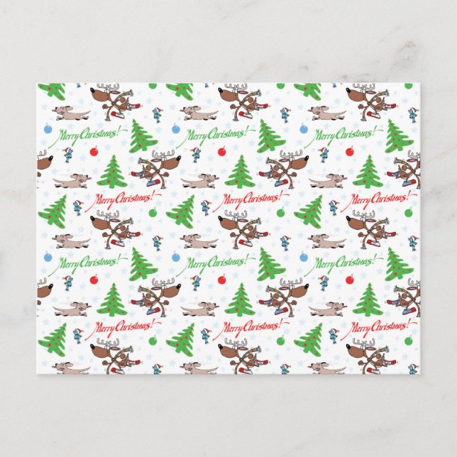 Weihnachtswild Postkarte (Vorderseite)