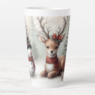Weihnachtswild/Schneemann im klassischen Wald Milchtasse