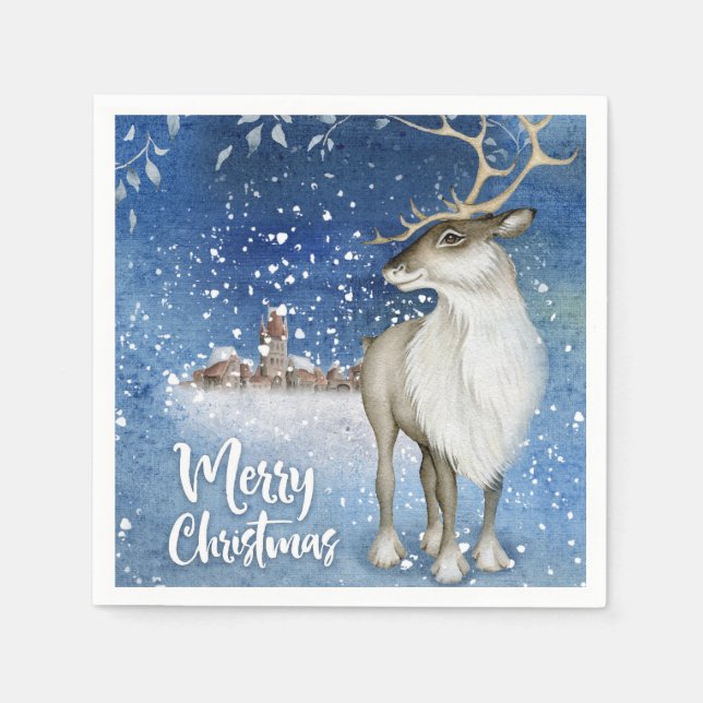 Weihnachtswild Serviette (Vorderseite)