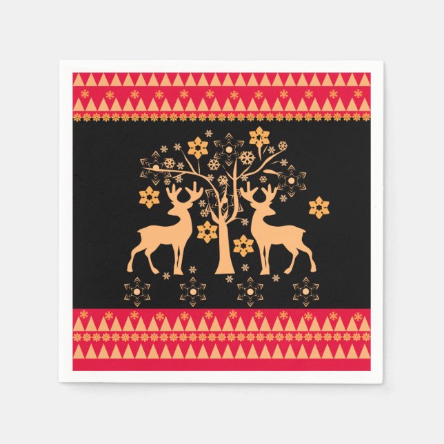 Weihnachtswild Serviette (Vorderseite)