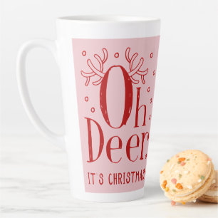 Weihnachtswildillustrierung latte Tasse