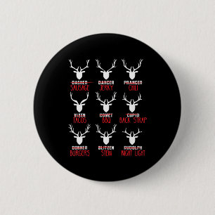 Weihnachtswildjäger aller Rentiere des Weihnachtsm Button