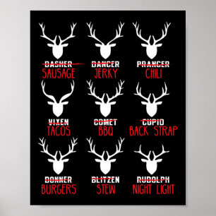 Weihnachtswildjäger jagen in aller Runde des Weihn Poster