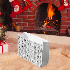 Weihnachtswildkleid lustige Illustration große Ges Geschenktüte