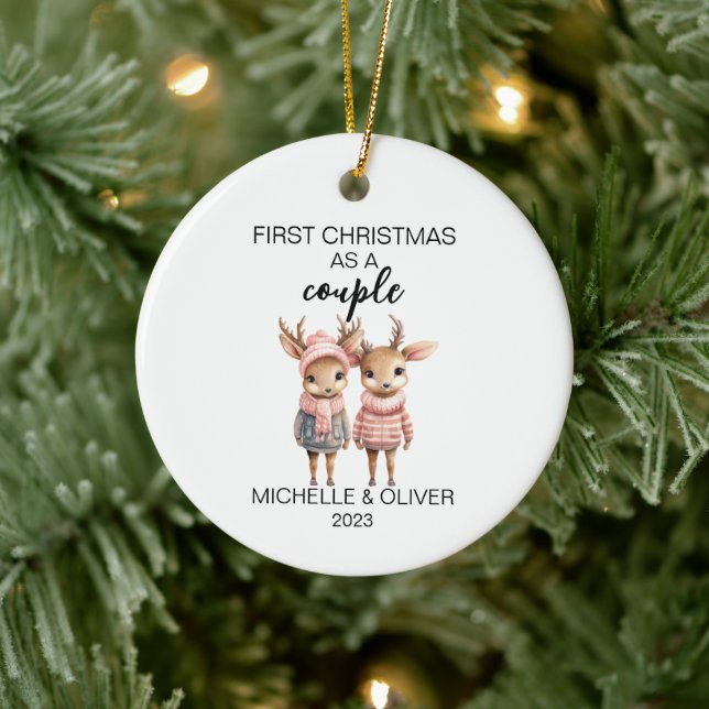 Weihnachtswildkuchen Personalisiert Keramik Ornament (Baum)