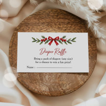 Weihnachtswindelraffel mit roter Schleife