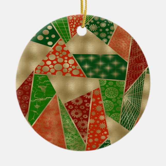 Weihnachtswinkel Keramik Ornament (Vorne)
