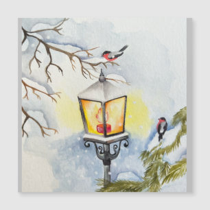 Weihnachtswinterlandschaft Magnetkarte