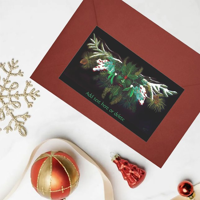 Weihnachtswintermann Rechteckiger Aufkleber (Von Creator hochgeladen)