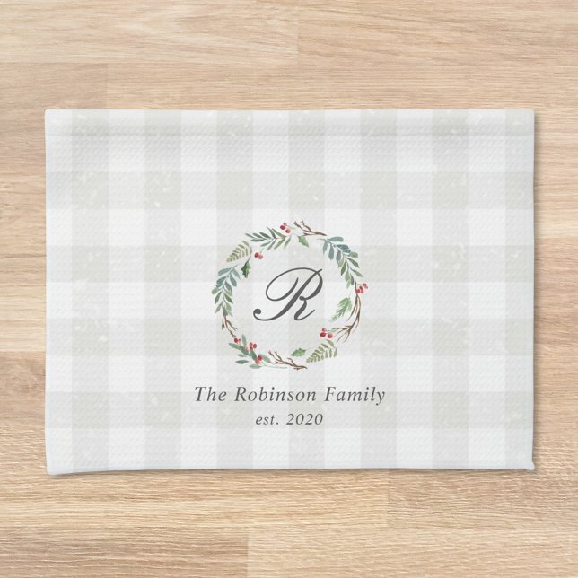 Weihnachtswinters Berries Name der Familie Geschirrtuch (Von Creator hochgeladen)