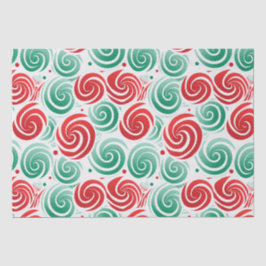 Weihnachtswirbel rot, grün und weiß seidenpapier
