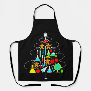 Weihnachtswissenschaftslehrer Baum Chemie Schule Schürze