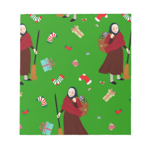 Weihnachtswitz Befana Notizblock