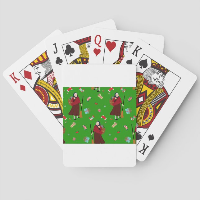 Weihnachtswitz Befana Spielkarten (Rückseite)