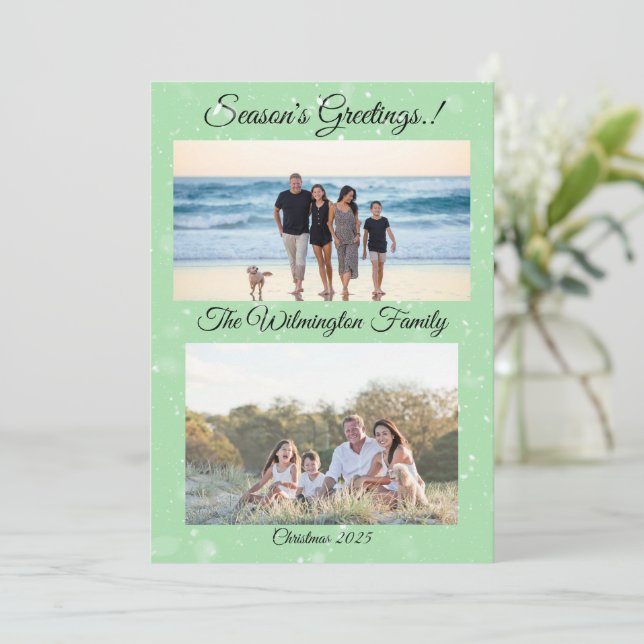 Weihnachtswohnung in Bauble, Foto Karte (Stehend Vorderseite)